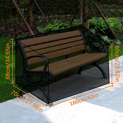 Awnic Copri Panca a 3 posti Copertura per Panca da Giardino Resistente allo Strappo Impermeabile 210D Oxford